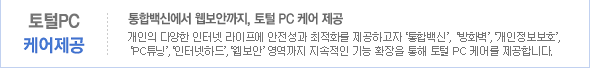 3.대한민국 보안서비스의 최강자, 안랩의 백신 V3와 크레딧뱅크의 만남!! 바이러스에서 스파이웨어까지, 악성코드 통합 보안 백신 V3 365 클리닉 서비스를 제공!